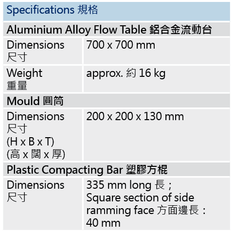 混凝土流動台套裝